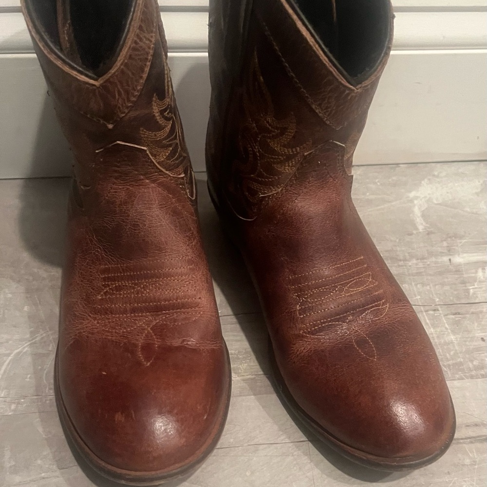 Dingo Western Leather Ankle Boots - Rich Brown womens 7.5 - Picture 6 of 7